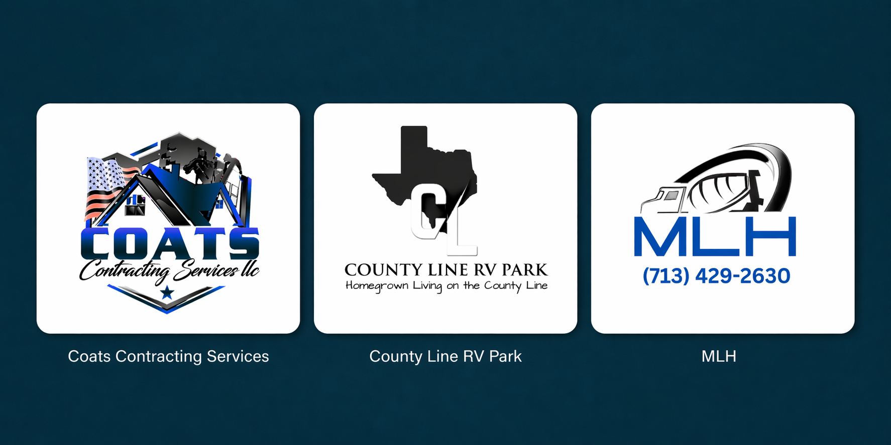 Custom logo design portfolio for local Texas businesses, Lakeside Ink & Threadz Onalaska TX