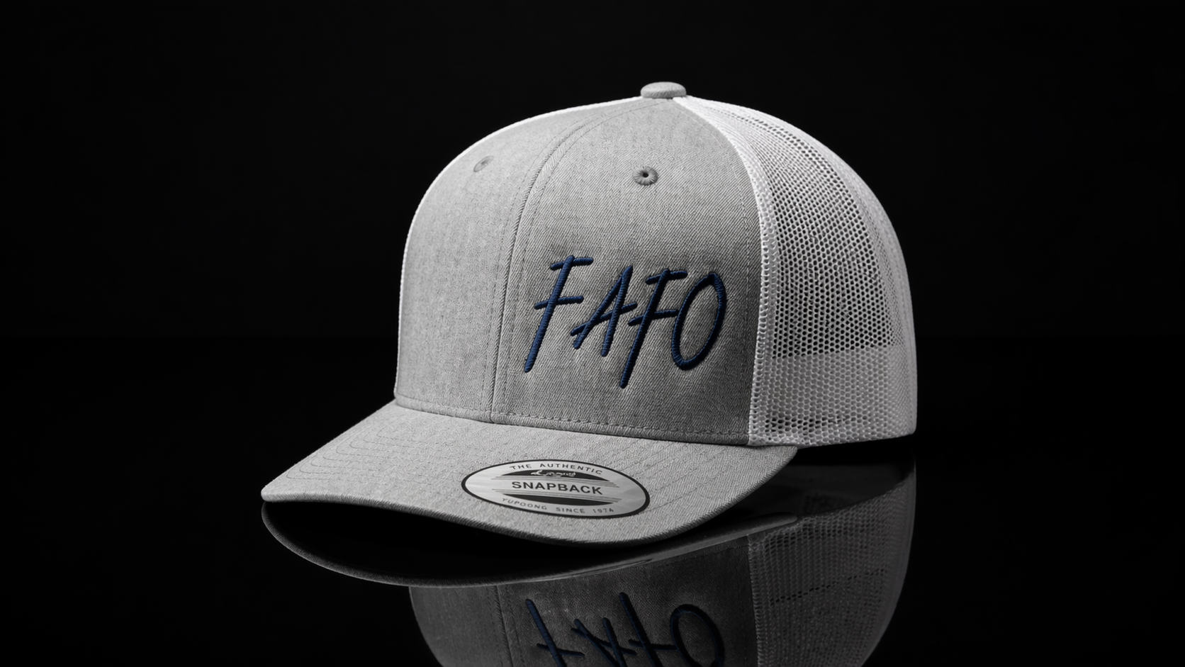 Custom embroidered FAFO snapback cap, custom hats Onalaska TX