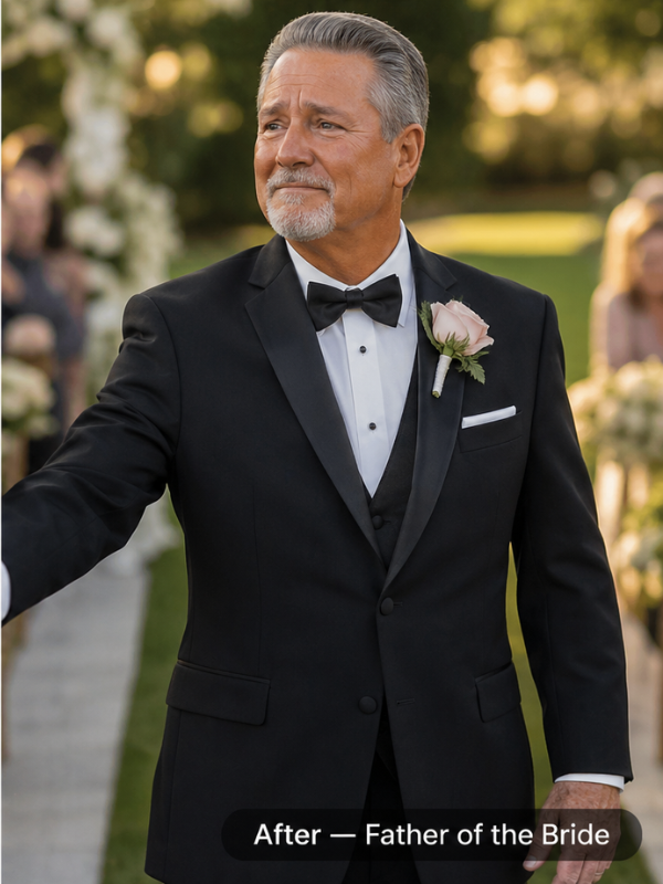 Father of the Bride - After spray tan