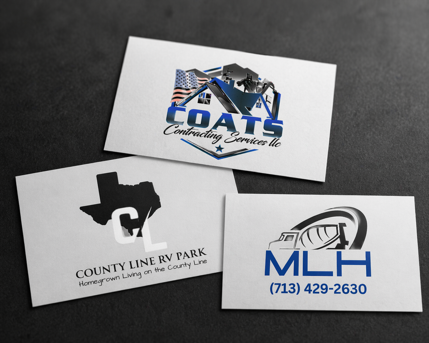 Professional logo delivery mockup screen and print, custom logo design Lake Livingston Texas