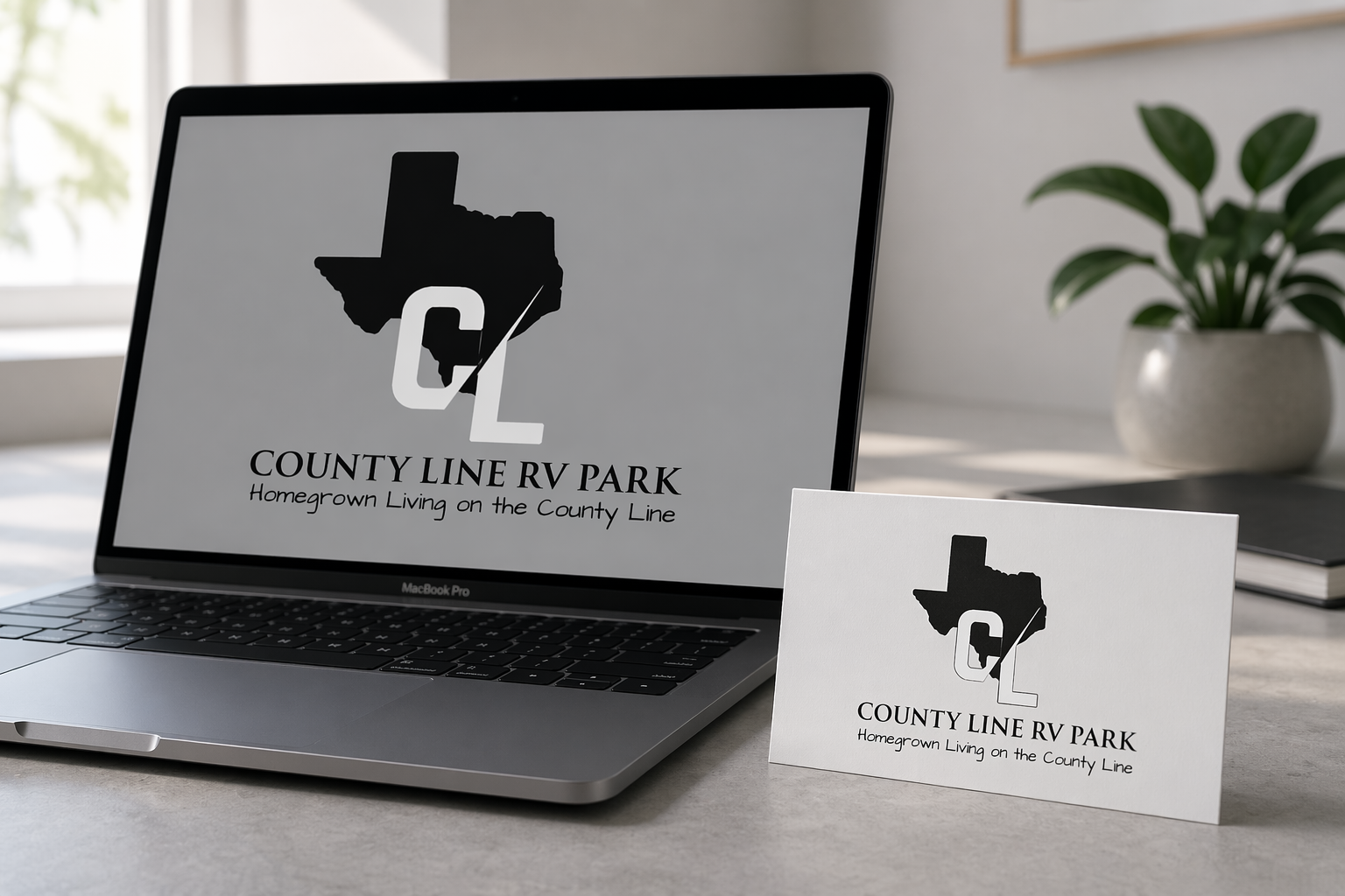 Logo design samples for Coats Contracting, County Line RV Park and MLH, L.I.T. Onalaska TX