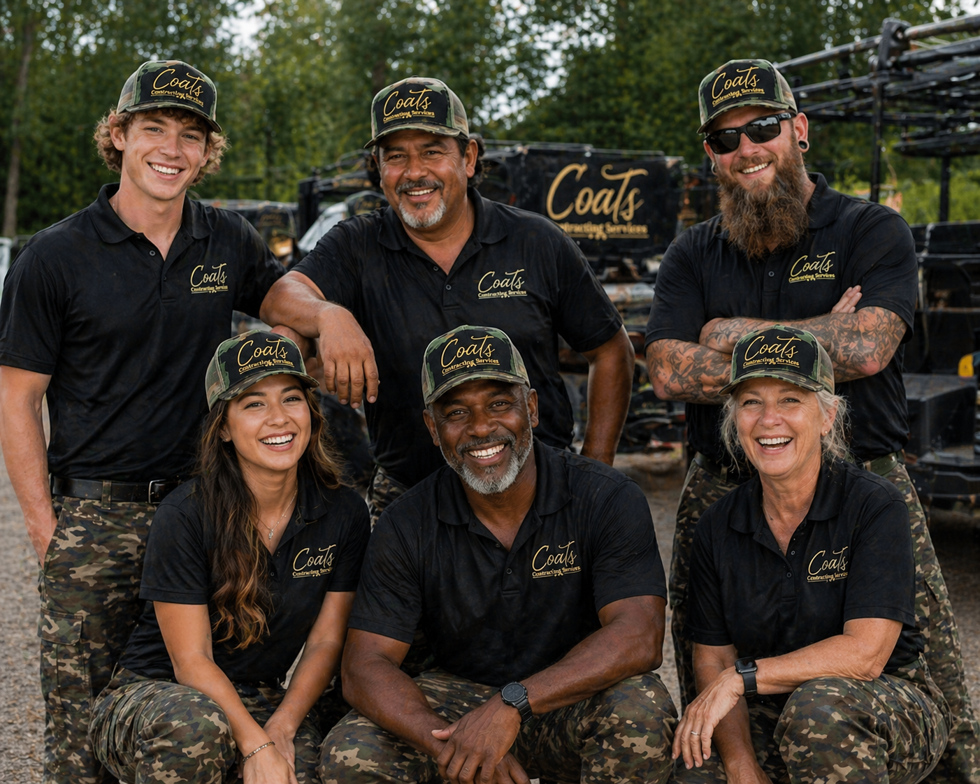 Coats Contracting Services team in matching uniforms