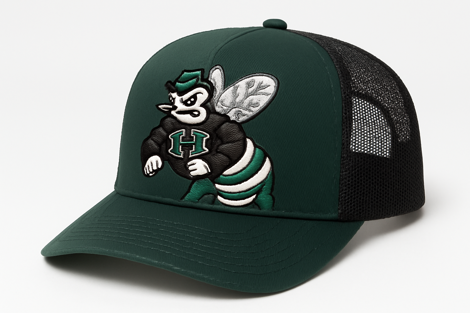 Huntsville Hornets trucker hat mockup